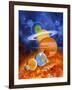 Artwork of Sun And Planets of Solar System-Julian Baum-Framed Photographic Print