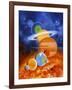 Artwork of Sun And Planets of Solar System-Julian Baum-Framed Photographic Print