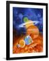 Artwork of Sun And Planets of Solar System-Julian Baum-Framed Photographic Print