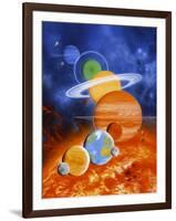 Artwork of Sun And Planets of Solar System-Julian Baum-Framed Photographic Print