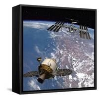Artwork of the Next Generation NASA Spacecraft, the Orion Crew Exploration Vehicle-null-Framed Stretched Canvas