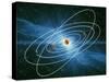 Artwork of the Orbits of the Planets-Victor Habbick-Stretched Canvas