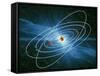 Artwork of the Orbits of the Planets-Victor Habbick-Framed Stretched Canvas