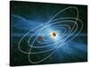 Artwork of the Orbits of the Planets-Victor Habbick-Stretched Canvas