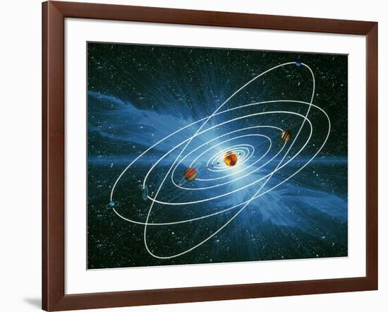 Artwork of the Orbits of the Planets-Victor Habbick-Framed Photographic Print