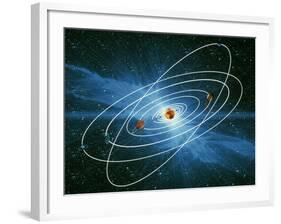 Artwork of the Orbits of the Planets-Victor Habbick-Framed Photographic Print