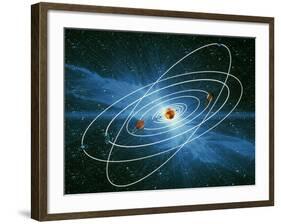 Artwork of the Orbits of the Planets-Victor Habbick-Framed Photographic Print