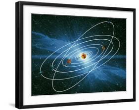 Artwork of the Orbits of the Planets-Victor Habbick-Framed Photographic Print