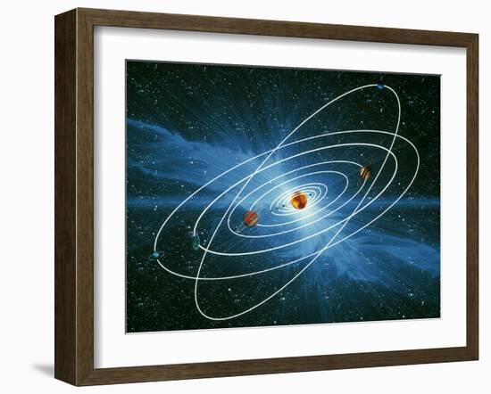 Artwork of the Orbits of the Planets-Victor Habbick-Framed Photographic Print