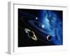 Artwork of the Solar System with Planetary Orbits-Detlev Van Ravenswaay-Framed Premium Photographic Print