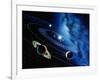 Artwork of the Solar System with Planetary Orbits-Detlev Van Ravenswaay-Framed Photographic Print