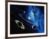 Artwork of the Solar System with Planetary Orbits-Detlev Van Ravenswaay-Framed Photographic Print