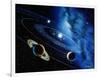 Artwork of the Solar System with Planetary Orbits-Detlev Van Ravenswaay-Framed Photographic Print