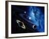 Artwork of the Solar System with Planetary Orbits-Detlev Van Ravenswaay-Framed Photographic Print