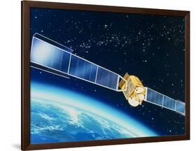 Artwork of the Telecom 1A Communications Satellite-David Ducros-Framed Photographic Print