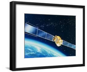 Artwork of the Telecom 1A Communications Satellite-David Ducros-Framed Photographic Print