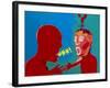 Artwork of Tourette Syndrome Sufferer Speaking-Paul Brown-Framed Photographic Print