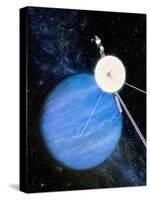 Artwork of Voyager 2 Approaching Neptune-Julian Baum-Stretched Canvas