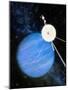 Artwork of Voyager 2 Approaching Neptune-Julian Baum-Mounted Photographic Print