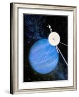 Artwork of Voyager 2 Approaching Neptune-Julian Baum-Framed Photographic Print