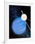 Artwork of Voyager 2 Approaching Neptune-Julian Baum-Framed Photographic Print