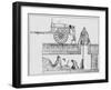 Artwork of Workers Cleaning Out Sewers-Science Photo Library-Framed Photographic Print
