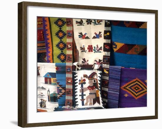 Artwork on Rugs, Oaxaca, Mexico-Bill Bachmann-Framed Photographic Print