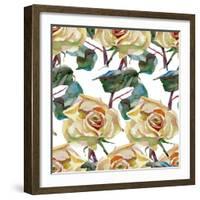 Artwork Watercolor Flowers Roses-Dasha Kozlovskikh-Framed Art Print