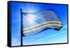 Aruba Flag Waving on the Wind-Flogel-Framed Stretched Canvas