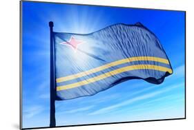 Aruba Flag Waving on the Wind-Flogel-Mounted Photographic Print