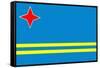 Aruba Flag-Peter Etchells-Framed Stretched Canvas