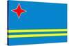 Aruba Flag-Peter Etchells-Stretched Canvas