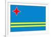 Aruba Flag-Peter Etchells-Framed Photographic Print