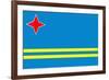 Aruba Flag-Peter Etchells-Framed Photographic Print