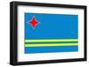 Aruba Flag-Peter Etchells-Framed Photographic Print