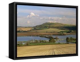 Arun Valley in Food, with South Downs Beyond, Bury, Sussex, England, United Kingdom, Europe-Pearl Bucknall-Framed Stretched Canvas