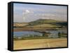 Arun Valley in Food, with South Downs Beyond, Bury, Sussex, England, United Kingdom, Europe-Pearl Bucknall-Framed Stretched Canvas