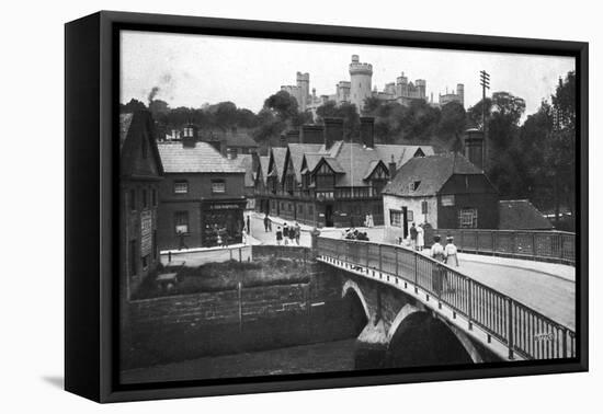 Arundel Castle and Bridge, Arundel, West Sussex, C1900s-C1920s-null-Framed Stretched Canvas