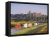 Arundel Castle and River, Arundel, Sussex, England-John Miller-Framed Stretched Canvas