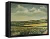 Arundel Castle from the Downs, 1995-Margaret Hartnett-Framed Stretched Canvas