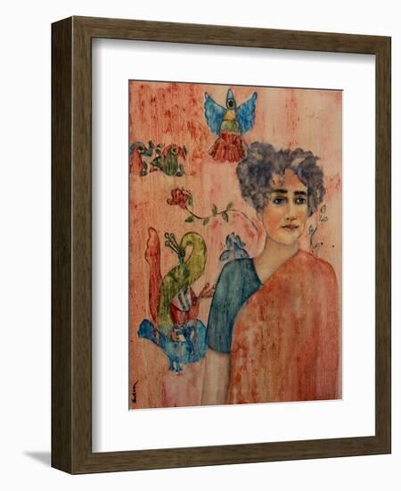 Arundhati Roy, 2017-Susan Adams-Framed Giclee Print