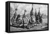 Arunta Tribesmen of Central Australia Preparing a New Corroboree, 1922-Baldwin Spencer-Framed Stretched Canvas