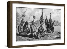 Arunta Tribesmen of Central Australia Preparing a New Corroboree, 1922-Baldwin Spencer-Framed Giclee Print