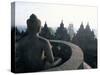 Arupadhatu Buddha, 8th Century Buddhist Site of Borobudur, Unesco World Heritage Site, Indonesia-Bruno Barbier-Stretched Canvas