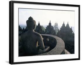 Arupadhatu Buddha, 8th Century Buddhist Site of Borobudur, Unesco World Heritage Site, Indonesia-Bruno Barbier-Framed Photographic Print