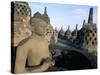 Arupadhatu Buddha, 8th Century Buddhist Site of Borobudur, Unesco World Heritage Site, Indonesia-Bruno Barbier-Stretched Canvas