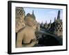 Arupadhatu Buddha, 8th Century Buddhist Site of Borobudur, Unesco World Heritage Site, Indonesia-Bruno Barbier-Framed Photographic Print