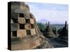 Arupadhatu View, 8th Century Buddhist Site of Borobudur, Unesco World Heritage Site, Indonesia-Bruno Barbier-Stretched Canvas