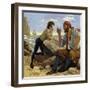 As a Boy, Walter Raleigh Listened to Many Exciting Tales of the High Seas-Alberto Salinas-Framed Giclee Print