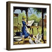 As a Child, Anna Mary Robertson Enjoyed Painting-null-Framed Giclee Print